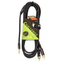 PROEL STAGE CHLP215LU15XL CHALLENGE Series kabel wtyk Jack 3.5 stereo - 2x wtyk RCA, dł. 1.5m